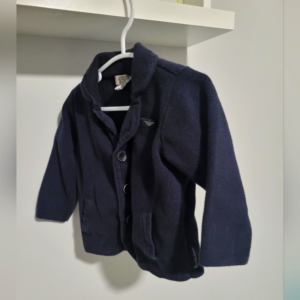Armani Baby Navy Cardigan Sweater Blazer Style - 9 months 68 cm